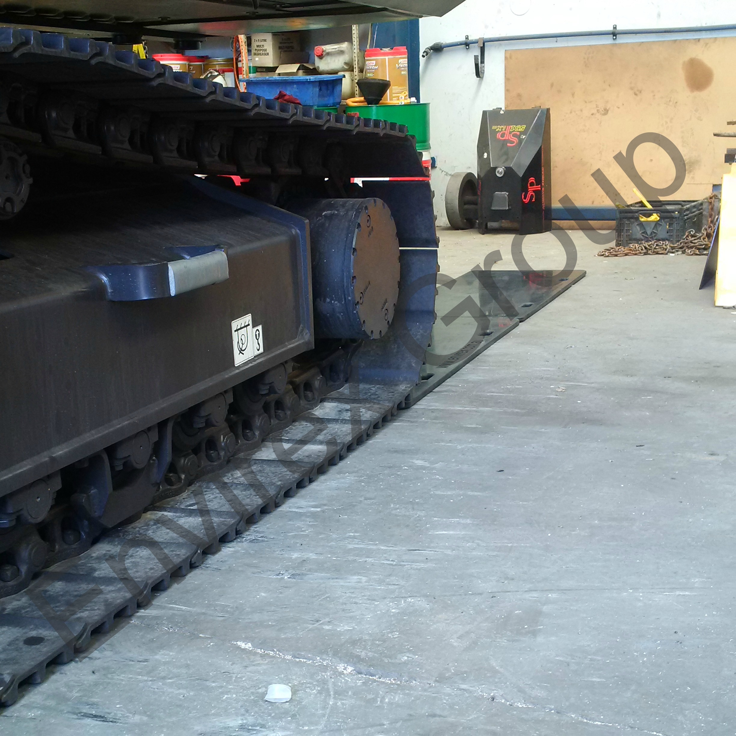 MEGATRAX Workshop Floor Protection Mats for Excavators